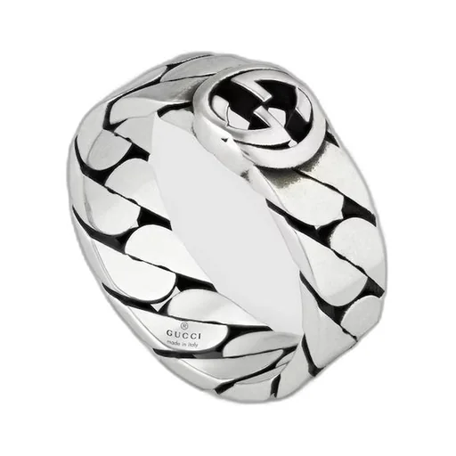 Wide Gucci Interlocking ring