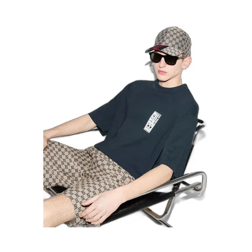 Cotton jersey T-shirt with Gucci print