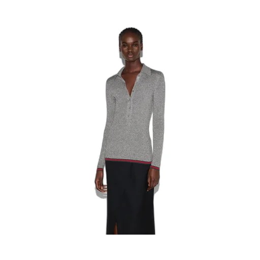 Extra fine rib cashmere knit top
