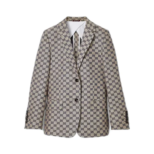 GG linen blend canvas jacket