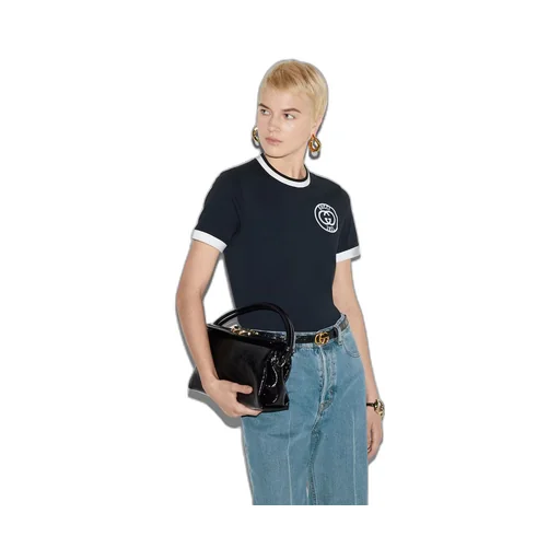Cotton jersey T-shirt with embroidery
