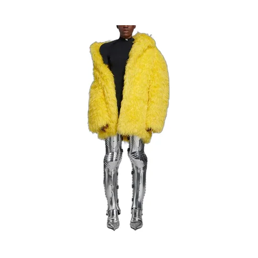 Unisex Faux Fur Jacket Yellow