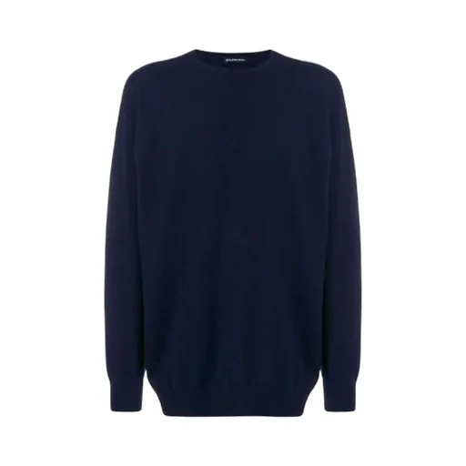 Back Logo Crew Neck Knit Cashmere Knit Sweatshirt