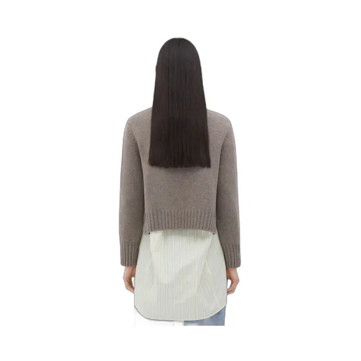 Heavy Wool Sweater With Knot Buttons