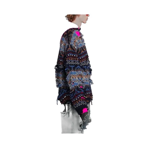 Destroyed Fair Isle Wool-Blend Jumper