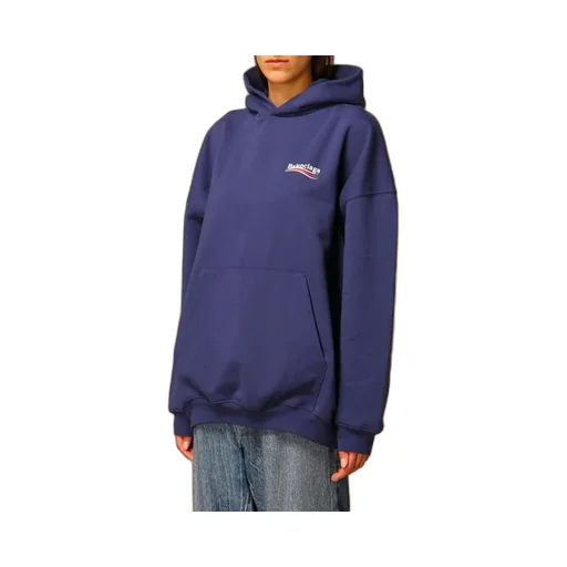 Loose Long Sleeves Hoodie Blue