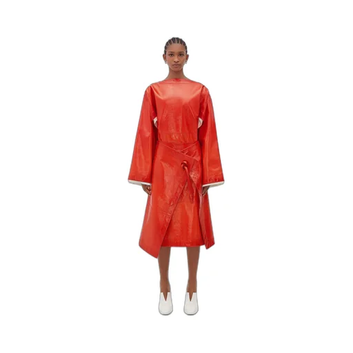Dégradé Effect Leather Skirt