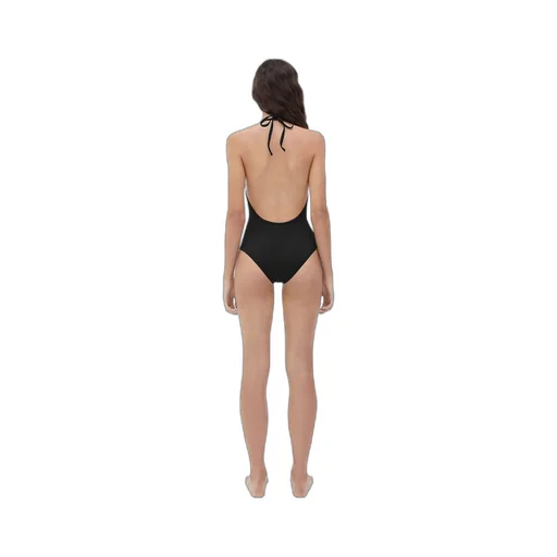 Stretch Nylon Halter Neck Swimsuit