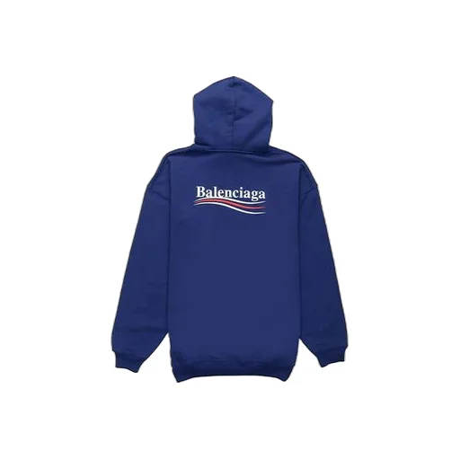Logo Loose Hoodie Blue