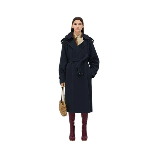 Wool Gabardine Trench Coat