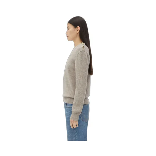 Cashmere Sweater With Knot Buttons