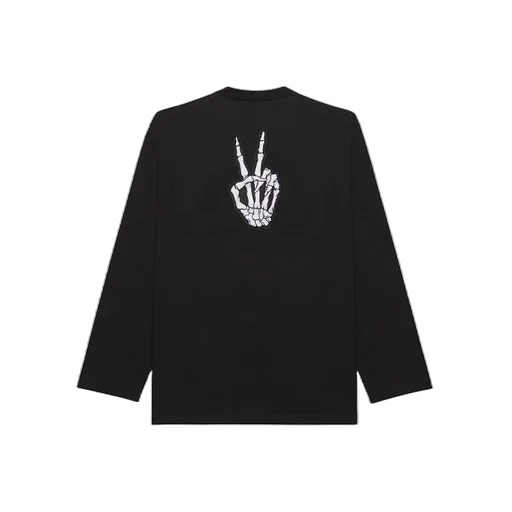 Unisex Printing Round-neck Swea Black