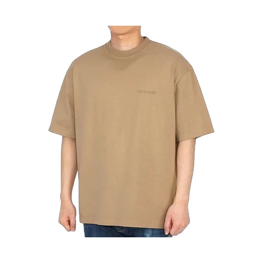 Loose Round Neck Alphabet Embroidered Logo T-Shirt