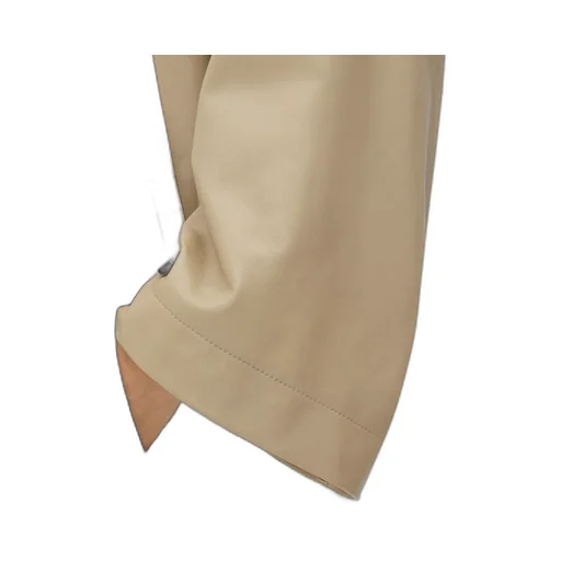 Leather Coat With Check Lining