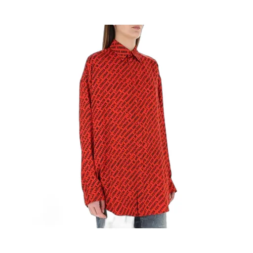 Logo Printing Long-Sleeved Shirt Red