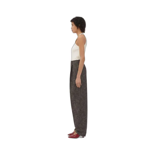 Wool And Cotton Pied De Poule Trousers
