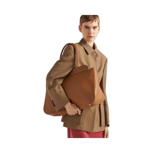 Large leather tote bag