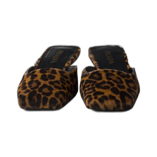 Printed leather slides