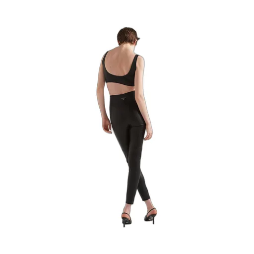 Stretch nappa leather top