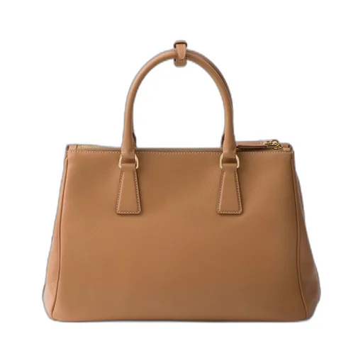Large Prada Galleria leather bag with floral appliqués