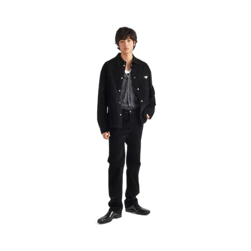 Five-pocket velvet denim jeans