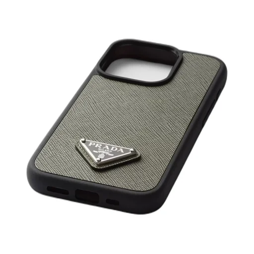 Saffiano leather cover for iPhone 15 Pro