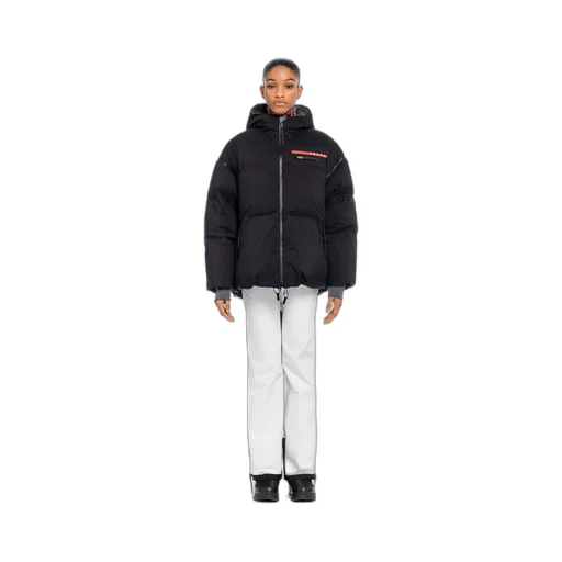 Light Re-Nylon hooded down jacket