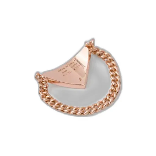 Eternal Gold chain ring in pink gold with diamonds