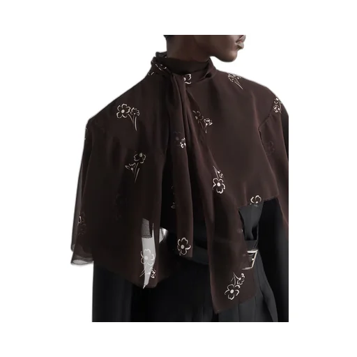 Print georgette cape