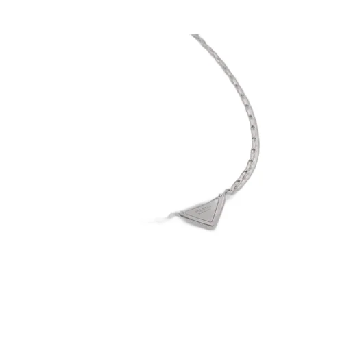 Eternal Gold mini triangle pendant necklace in white gold and diamonds
