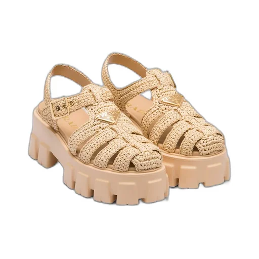 Monolith crochet cage sandals