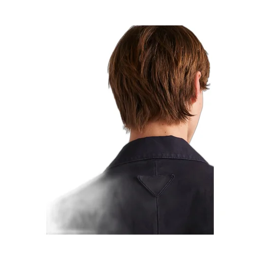 Technical cotton single-breasted jacket