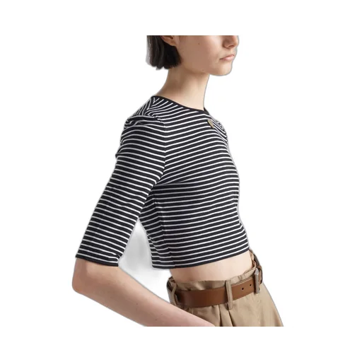Striped jersey top