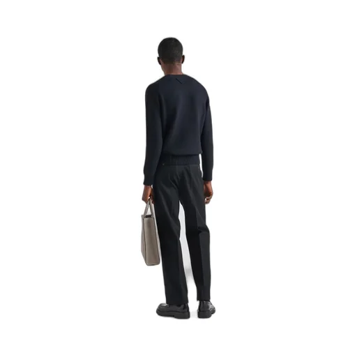 Wool and cashmere crew-neck sweater