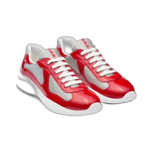 Patent leather and technical fabric Prada America's Cup sneakers