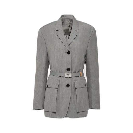 Kid mohair single-breasted jacket
