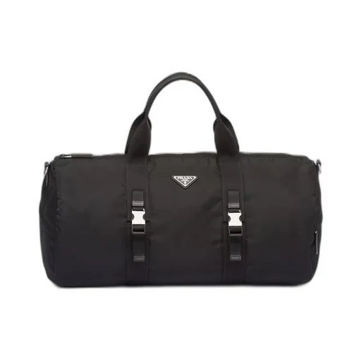 Re-Nylon and Saffiano leather duffle bag