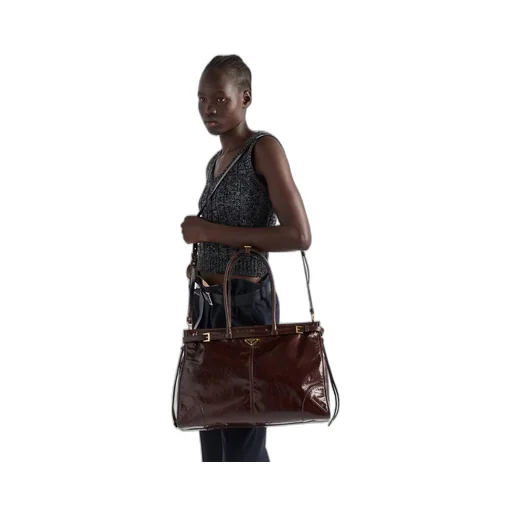 Large leather handbag