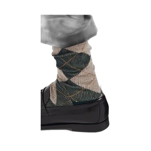 Argyle cotton ankle socks