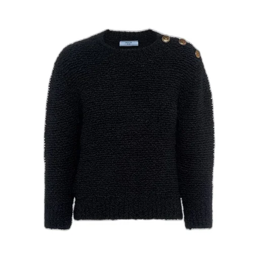 Bouclé mohair crew-neck sweater