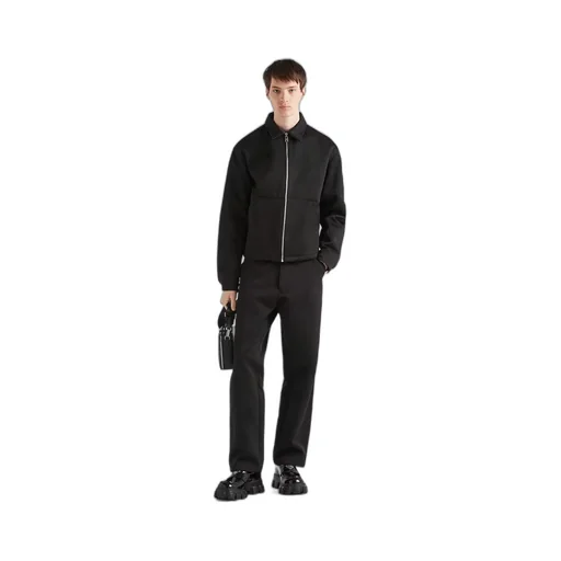 Cotton and silk blouson jacket