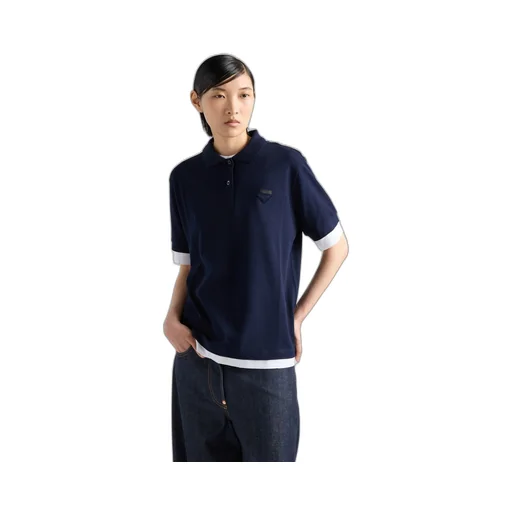 Piqué and jersey polo shirt