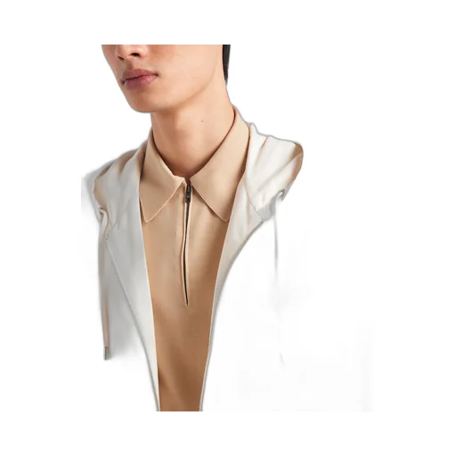 Silk hoodie jacket