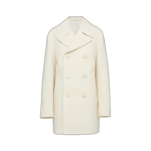 Double-breasted cloth peacoat