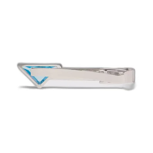 Sterling sliver tie clip with hard stone