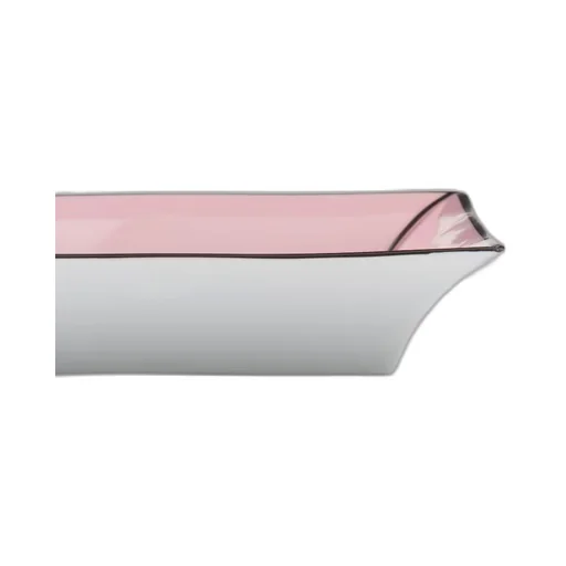 Large square porcelain catchall tray - Lipstick