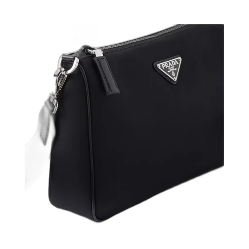 Re-Nylon and Saffiano leather shoulder bag