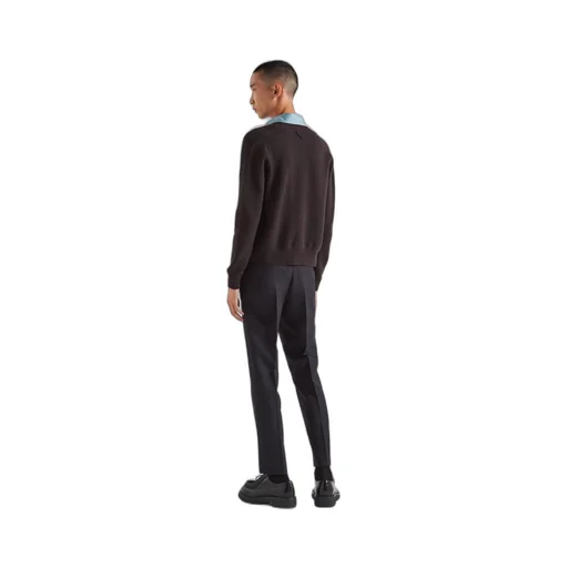 Cashmere cardigan with collar