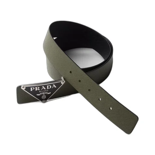 Reversible Saffiano leather belt strap