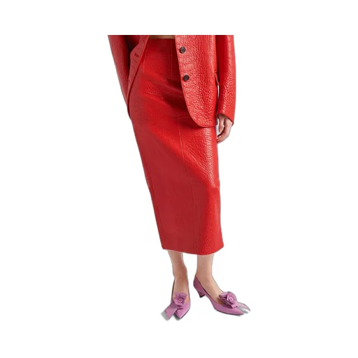 Nappa leather skirt